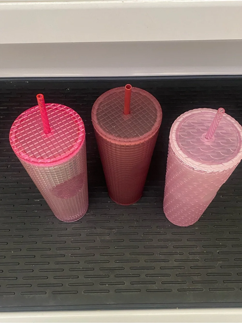 Starbucks Triple Tumbler Set in Pink, Dark Pink, and Blush